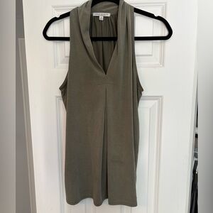 Green Envelope Khaki V-Neck Tank Top